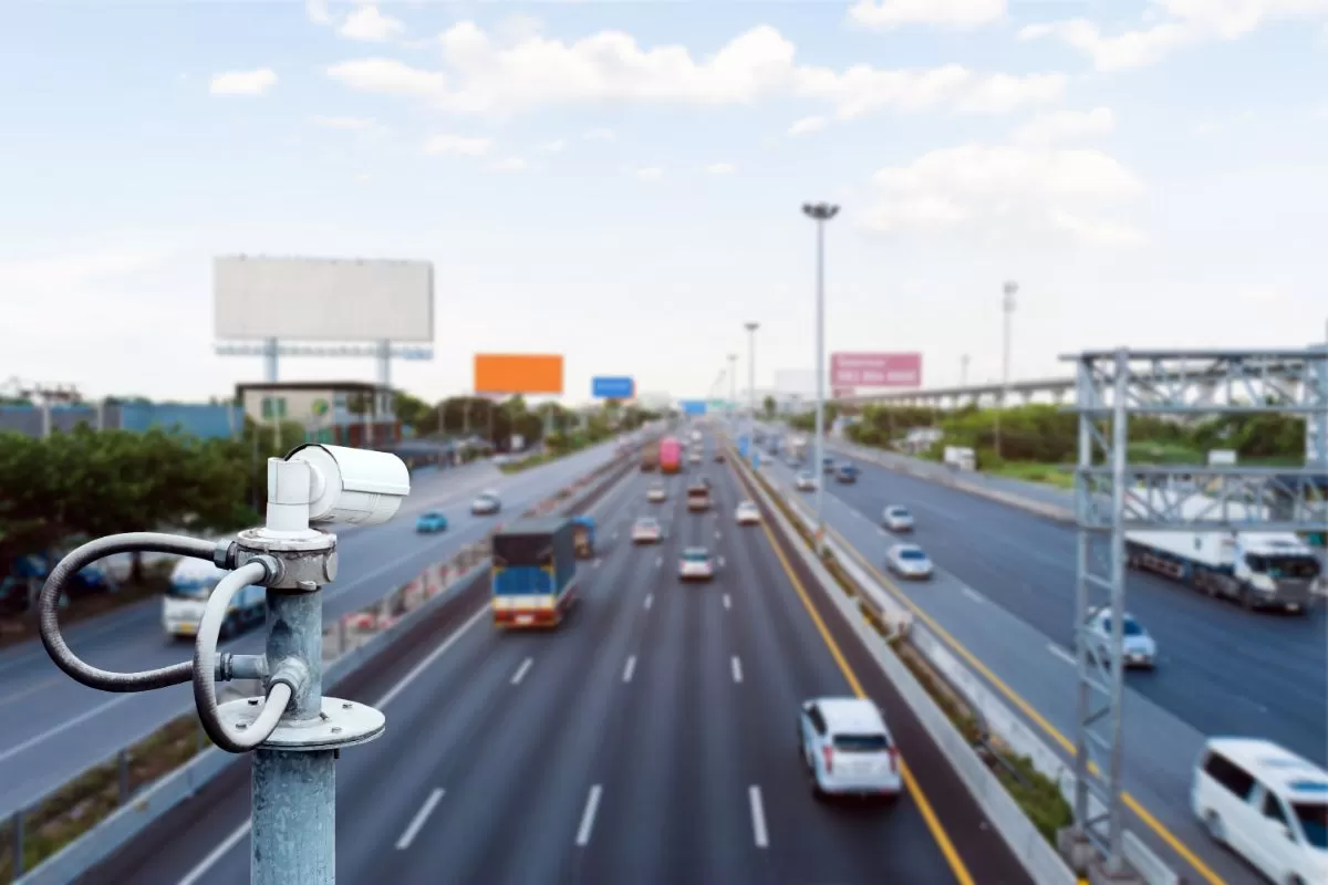 CCTV camera on the motorway