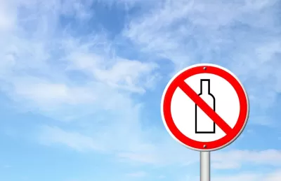 Verkeersbord 'geen alcohol'